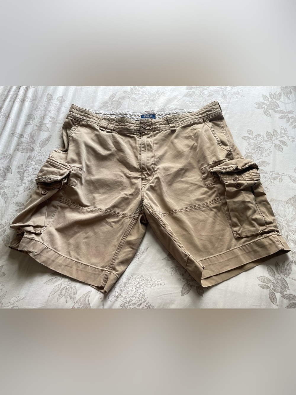 Polo Ralph Lauren Men’s Cargo Shorts 42 Khaki Preppy Casual‎ Utility Classic